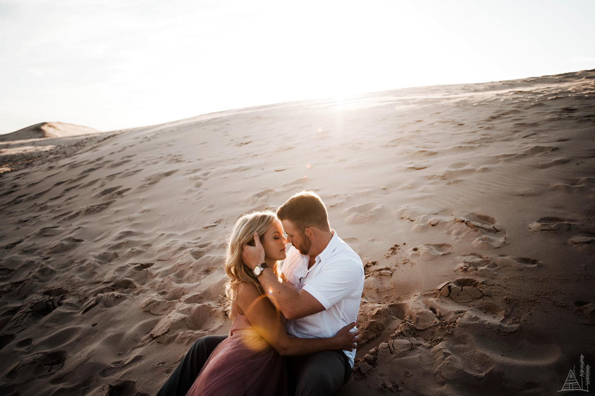 Silver Lake Sand Dune engagement - Kendra Stanley Mills Photography