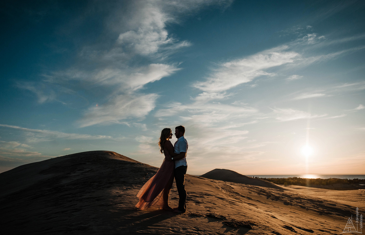 Silver Lake Sand Dune engagement - Kendra Stanley Mills Photography