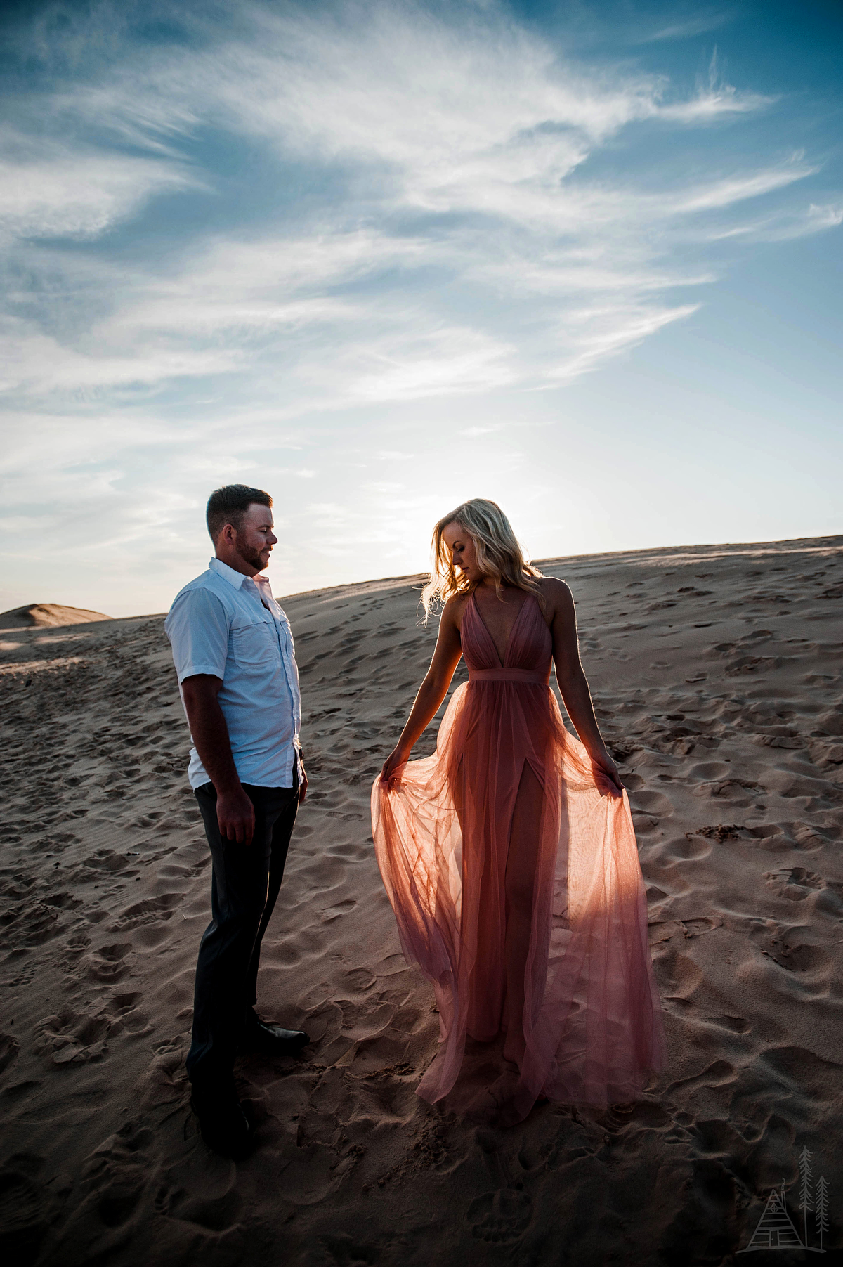 Silver Lake Sand Dune engagement - Kendra Stanley Mills Photography